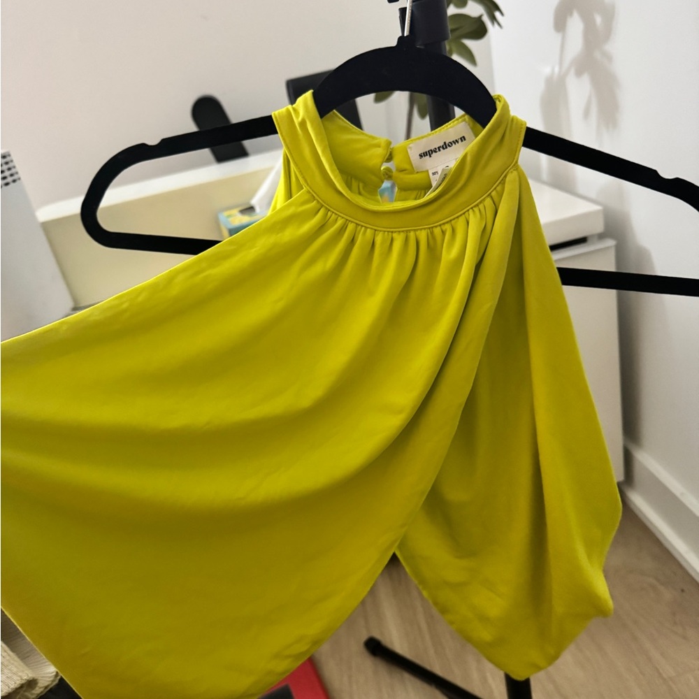 Superdown Vibrant Lime Blouse